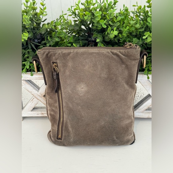 COACH VINTAGE Brown / Taupe Suede Hamilton Crossbody / Slingback Bag - EUC - Picture 3 of 16